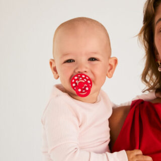 bibs-dude-polka-dot BIBS Studio Colour dude (okrugle) Polka – Blossom/Candy Apple - Slika 2